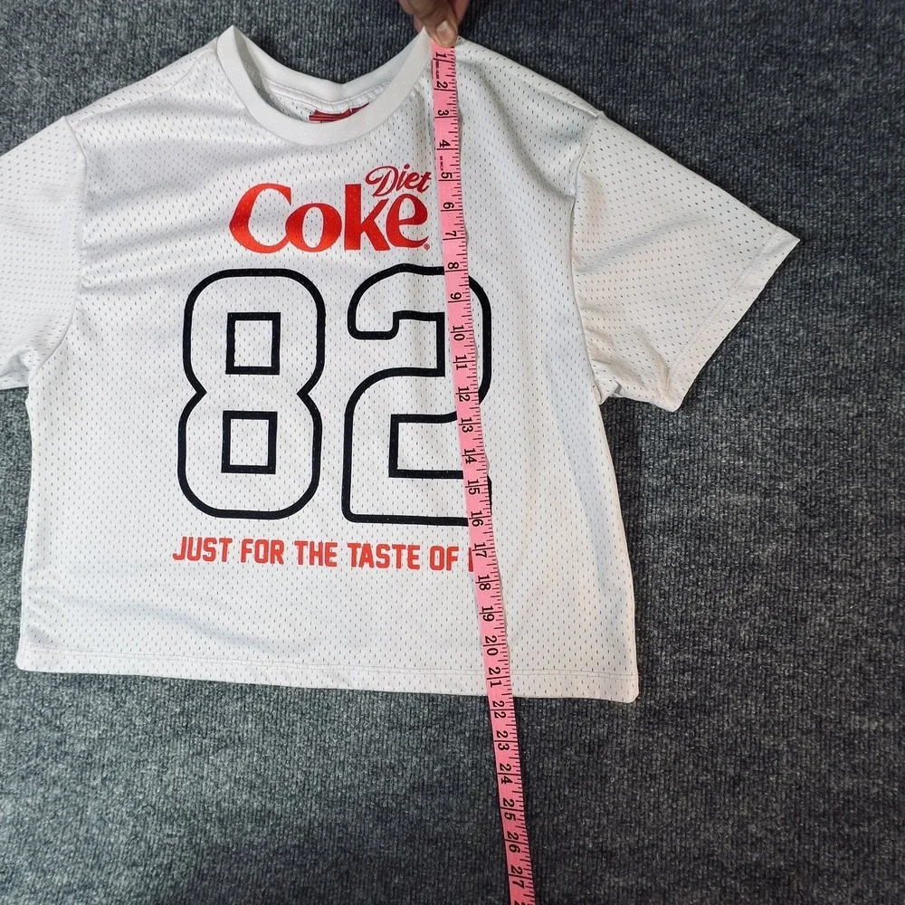 Coca-Cola Juniors Collegiate 'Coke 86' Cropped Jersey GraphicT-Shirt small Sz XL